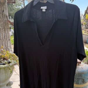 Ava & Viv Black Womens Polo Shirt